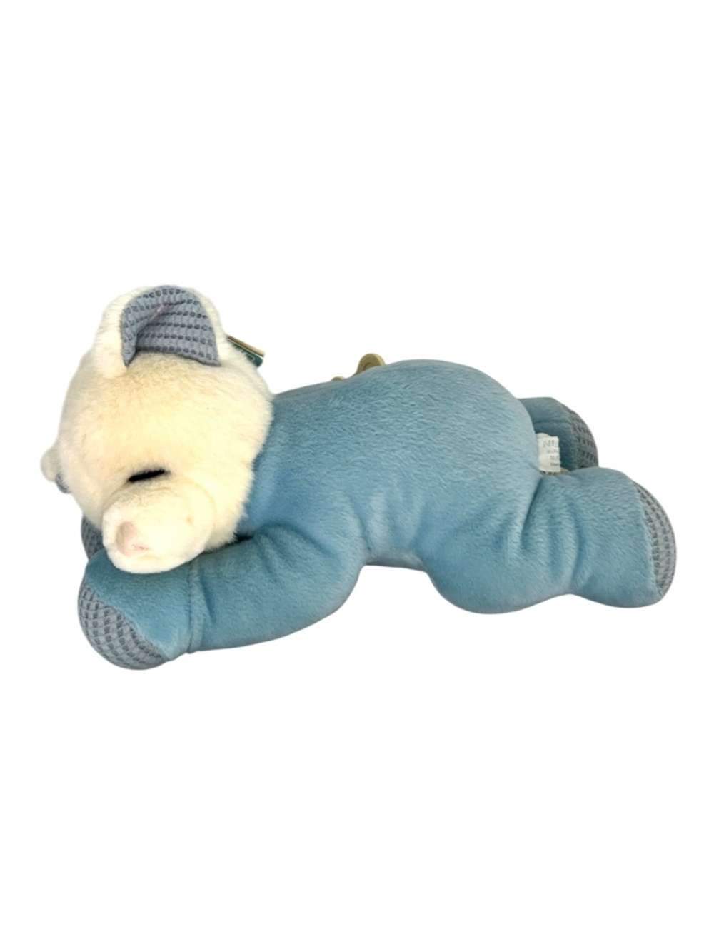 Teddy Bear Russ Nighty Nite Musical Plush Amrams Wind up 10 1/2" Long NEW